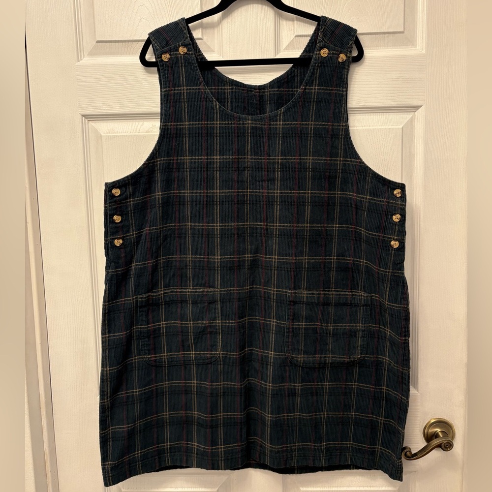 Style&co Women Dark green plaid dress with pockets